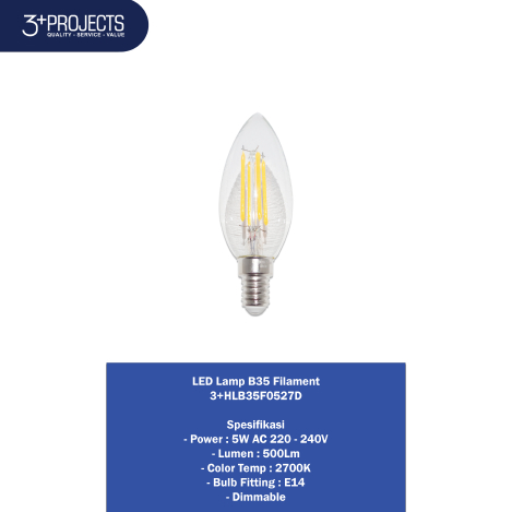 LED LAMP B35 DIMMABLE