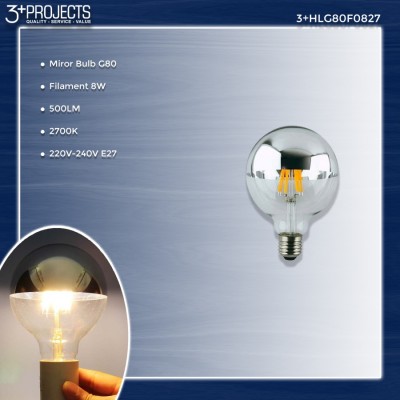 Bohlam LED - Silver Mirror Bulb G80 - Mirror Bulb G80